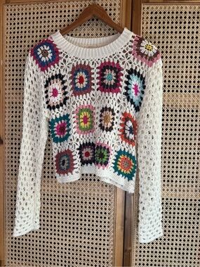 Crochet Cropped Sweater